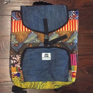Traditional Multicolored African Backpack